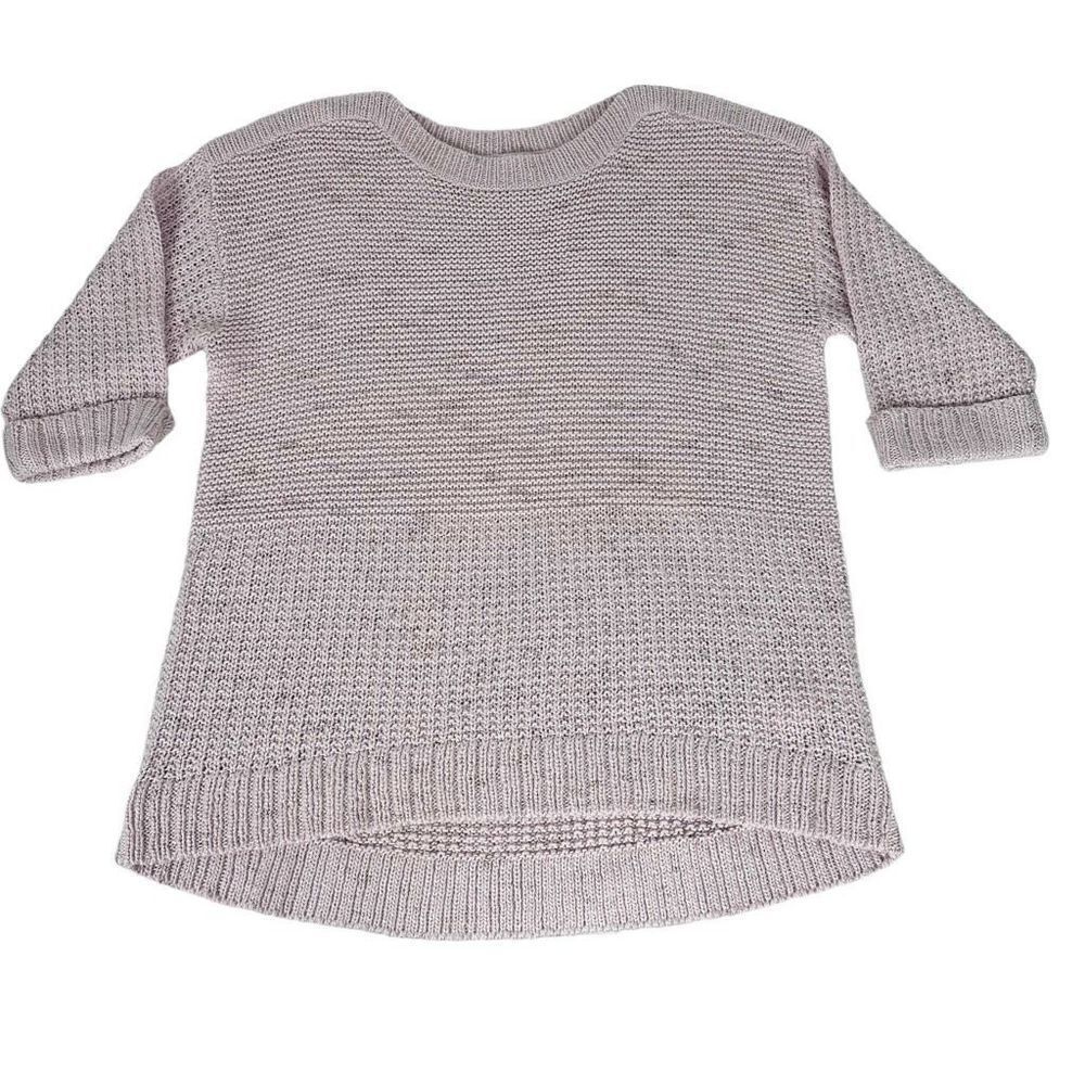 Chico’s Sweater Size 3 or XL Subtle Shine Naomi Pullover Pink Gold